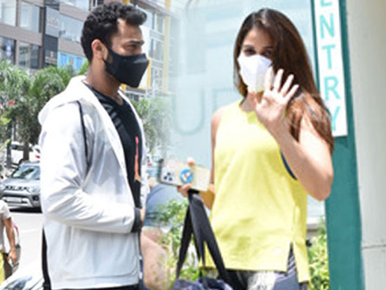 Varun tej And Lavanya Spotted Near The Gym